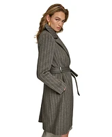 Donna Karan New York Women's Belted Notched-Collar Wrap Coat