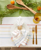 Design Imports Stripe Tassel Napkin Set of 4