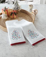 Holiday Lane Tree Light Embroidered 2-Pc. Hand Towel Set, Created for Macy's