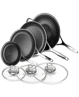 Livwell DiamondClad 7-Pc. Hybrid Nonstick Stainless Steel Frypan and Wok Set