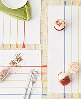 Design Imports Stripe Tassel Placemat Set of 4