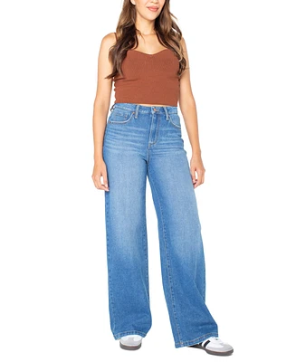 Celebrity Pink Juniors' Mid-Rise Wide-Leg Jeans