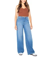 Celebrity Pink Juniors' Mid-Rise Wide-Leg Jeans