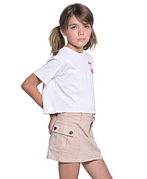 With Jules Big Girls Twill Cargo Skort