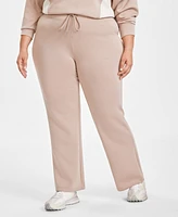 And Now This Trendy Plus Scuba Wide-Leg Pants, Created for Macy's