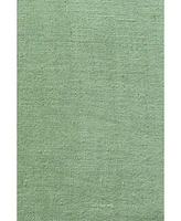 Anaya Home Green Fringe Soft Linen Euro Pillow