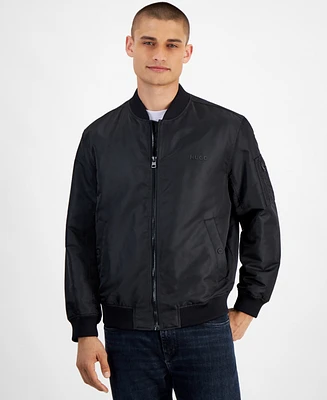 Hugo by Boss Men's Baken2435 Slim-Fit Satin Bomber Jacket