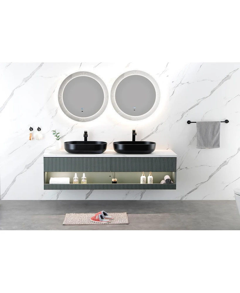 Streamdale Furniture 24x14x5.5 Matte Shell Bathroom Sink