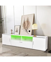 Streamdale Furniture Led Tv Stand for Up to 75 Inch - Storage Included