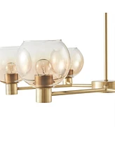 Streamdale Furniture Blaire 6-Light Ombre Glass Globe Chandelier