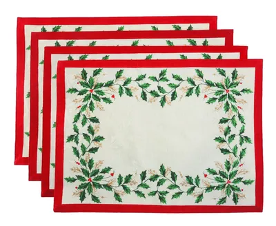 Lenox Holiday Placemats, Set of 4