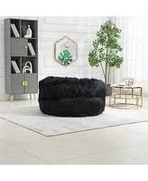 Simplie Fun Faux Fur Bean Bag Chair: Durable Comfort for Adults & Kids