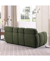 Simplie Fun Usa human body 2 seater sofa, deep marshmallow green boucle