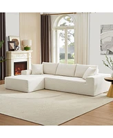 Streamdale Furniture Modern Minimalist L-Shape Sleeper Sofa with Free Combination