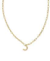 Kendra Scott Gold-Tone Cultured Freshwater Pearl Initial Necklace, 19"