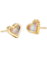 Kendra Scott Gold-Tone Framed Ari Heart Stud Earrings