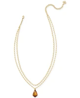 Kendra Scott Camry Gold-Tone Layered Pendant Necklace, 17" + 3" extender