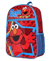 Sesame Street Elmo Loves You Star Dual-Compartment Front Pocket Backpack Bag