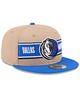 New Era Men's Tan/Blue Dallas Mavericks 2024 Nba Draft 9FIFTY Snapback Hat