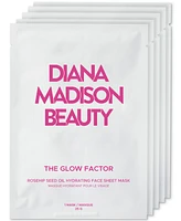 Diana Madison Beauty The Glow Factor Rosehip Seed Oil Hydrating Face Sheet Mask