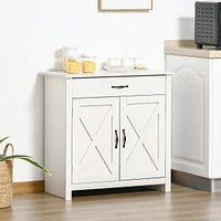 Homcom 32" Modern Farm Style Sideboard Storage Buffet Server Cabinet Organizer