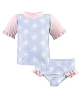 Hudson Baby Girls Swim Rashguard Set