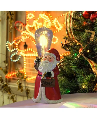 Yescom Resin Santa Claus Light Tabletop Christmas Decoration Led Lamp Ornament Home