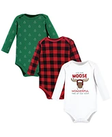 Hudson Baby Boys Cotton Long-Sleeve Bodysuits