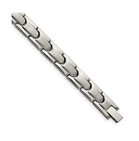 Chisel Titanium Brushed and Polished Link Bracelet