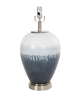 Rosemary Lane 25" Glass Colorblock Abstract Drip Accent Lamp