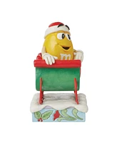 Jim Shore M & M'S Yellow Character in Sled