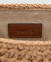 Mango Women's Natural Fiber Shoulder Bag