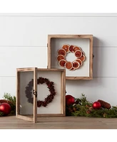 Slickblue Dried Fruit Wreath Shadow Box (Set of 2)