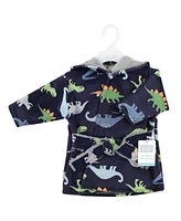 Hudson Baby Baby Boys Mink with Lining Pool and Beach Robe Cover-ups, Dinosaurs