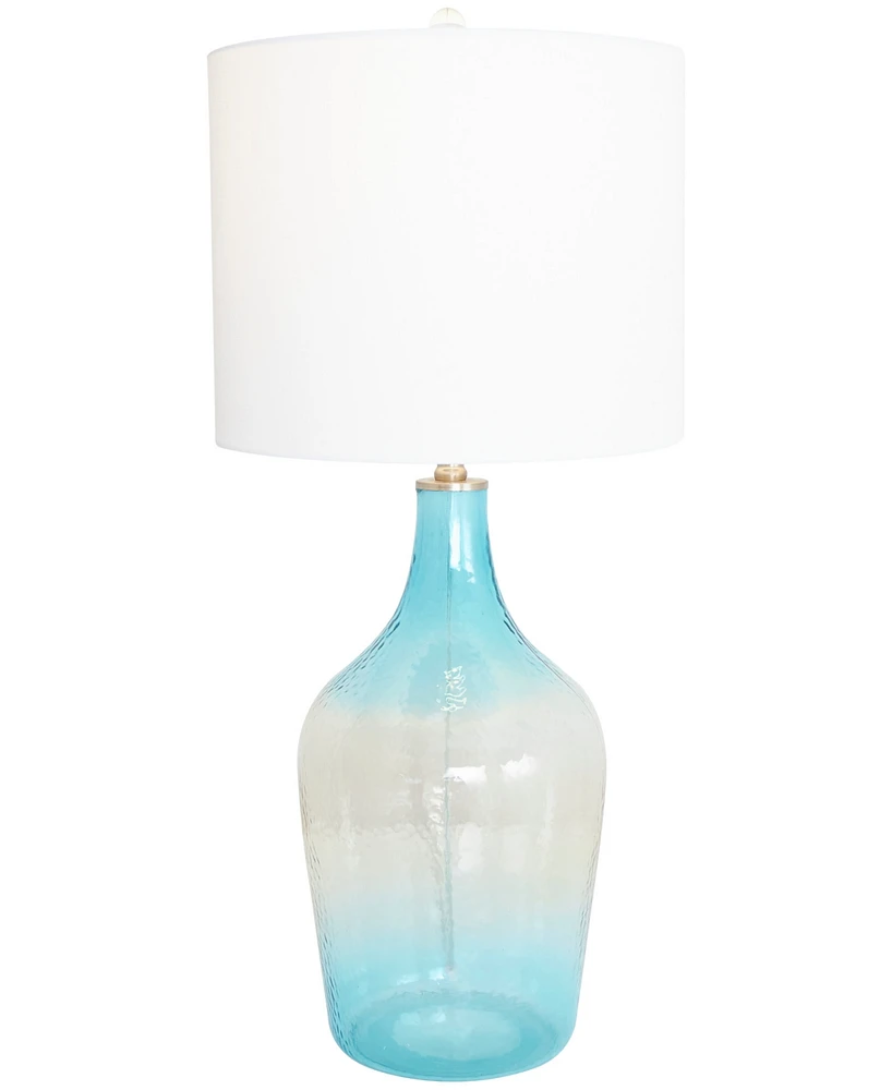 Rosemary Lane 28" Glass Ombre Accent Lamp with Gold Accent