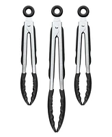 Tovolo 9", 9" 12" Stainless Steel Silicone Tongs, Set of 3