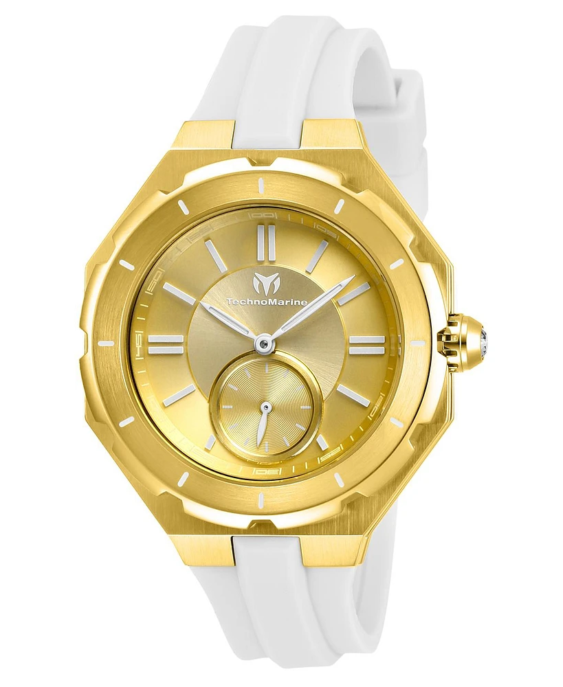 Technomarine Women's Cruise Quartz Gold Dial Silicon Watch