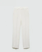 Mango Women's 100% Linen Suit Trousers