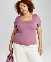 And Now This Trendy Plus Scoop-Neck Jersey Top, Created for Macy's