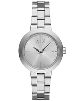 A|X Armani Exchange Women's Quartz Two-Hand Silver Stainless Steel 36MM