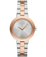 A|X Armani Exchange Women's Quartz Two-Tone Stainless Steel 36MM