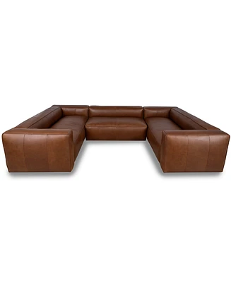 Rutherford Home Amalfy 139" Leather 3-piece sectional