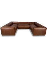 Rutherford Home Amalfy 139" Leather 3-piece sectional