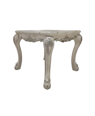 Simplie Fun Dresden End Table, Bone White Finish