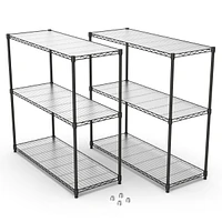 Streamdale Furniture 2 Pack 3 Tier Shelf Wire Shelving Unit,