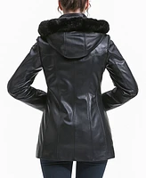 Bgsd Women's Flora Leather Toggle Coat