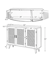 Hulala Home Gius Contemporary Accent Cabine with Beech Wood Doors