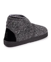 Muk Luks Men's Mark Bootie Slippers, Grey Marl, M (10-11)