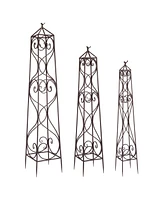 Slickblue Durable Metal Trellis (Set of 3): Sturdy Supports for Vertical Gardening