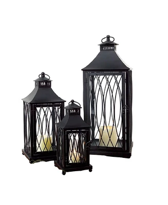 Slickblue Traditional Metal Candle Lantern (Set of 3